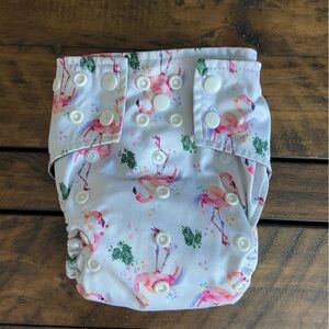 Flamingo Print AIO Cloth Diaper